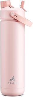 POWCAN 26 oz Insulated Water Bottle with 2-in-1 Straw and Spout Lid, Keep Cold 24H, Leak-Proof, Fits in Car Cup Holder, Stainless Steel Wat...