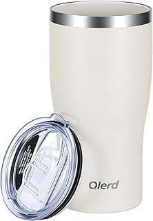 17 oz Ceramic Lined Water Bottle, No Metallic Taste Insulated Coffee Travel Mug, Double Wall Vacuum Stainless Steel Tumbler with Leak-Proof...